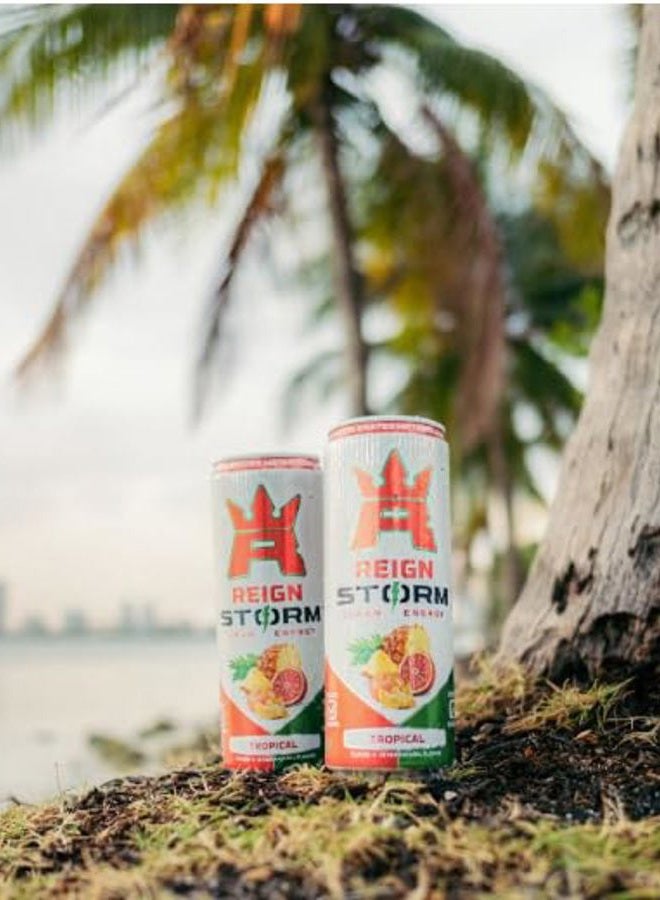 REIGN Storm, Tropical, Fitness & Wellness Energy Drink, 12 Fl Oz (Pack of 12) - Image 4