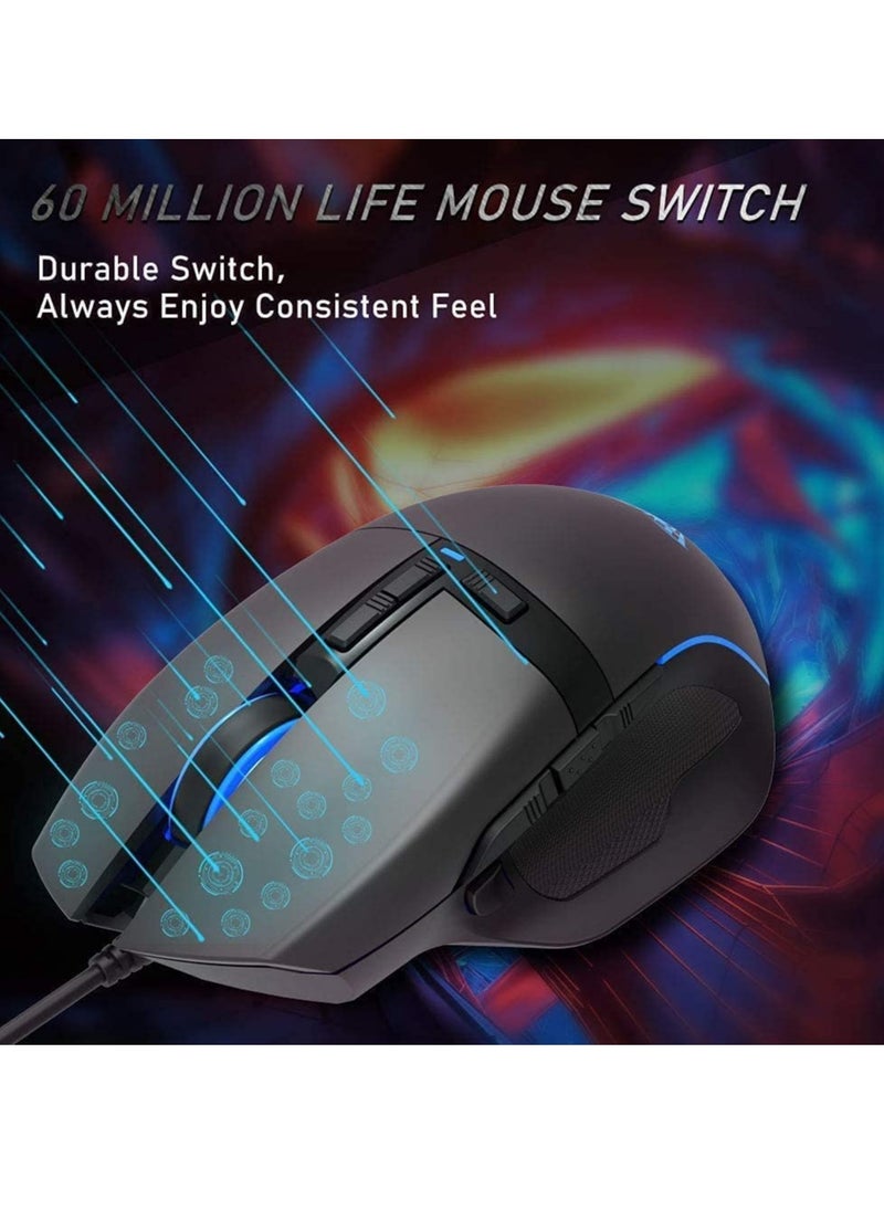 AULA - F808 Gaming Mouse RGB With Fire Button – 4200DPI - Macro Programming 7 Buttons | (Software ) - Image 1