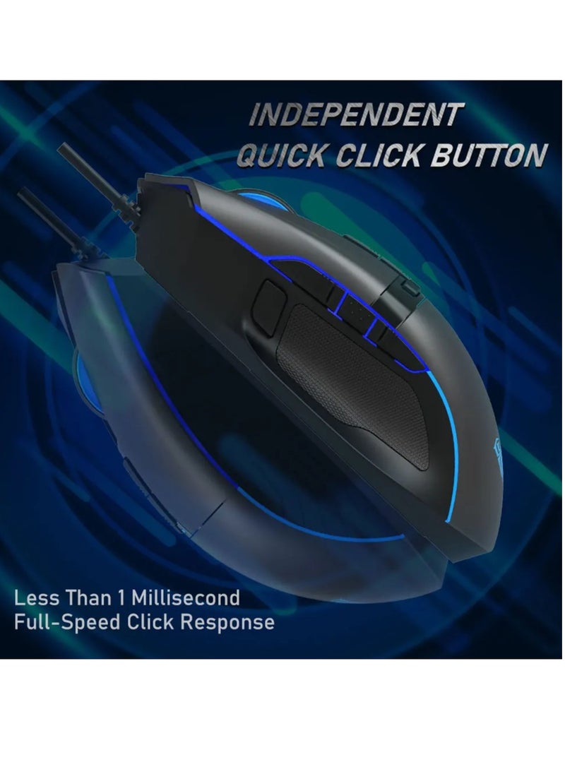AULA - F808 Gaming Mouse RGB With Fire Button – 4200DPI - Macro Programming 7 Buttons | (Software ) - Image 1