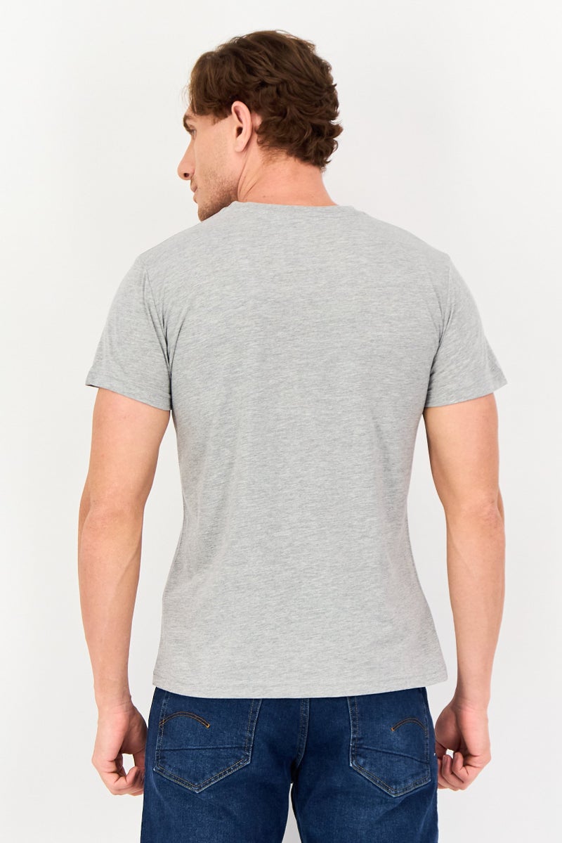 Difuzed x Street Fighter Men Crew Neck Brand Logo Short Sleeve T-Shirt, Heather Grey - Image 4