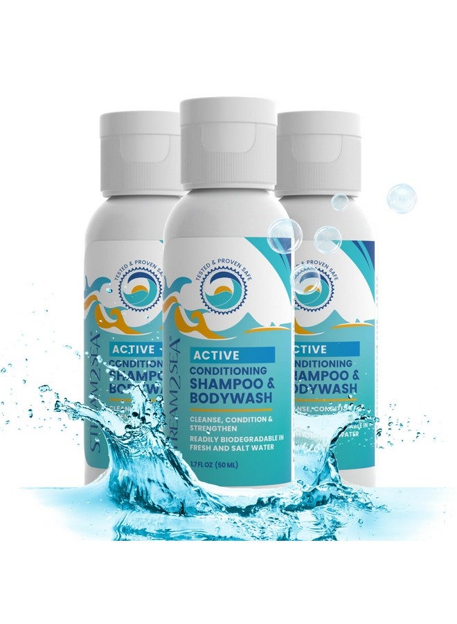 STREAM 2 SEA Non Toxic Shampoo And Conditioner Body Wash 3 In 1 For Swim Reef Safe Swimmers Shampoo For Men Women Kids All Natural Organic Shampoo Conditioner Biodegradable Soap Camping Travel Size 1.69Oz - Image 1