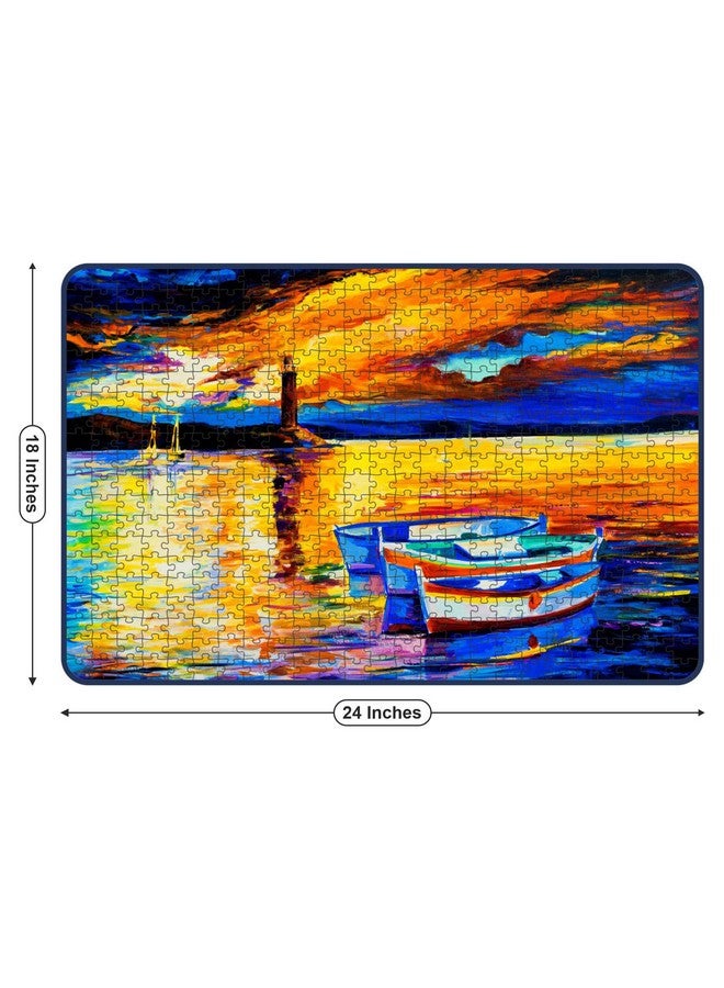 Webby Sunset Landscape Painting Jigsaw Puzzle, 500 Pieces - Image 5