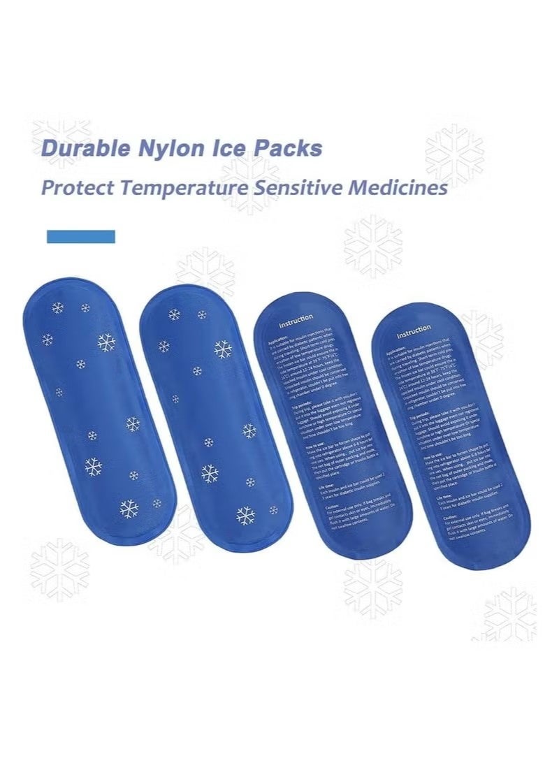 دي إم جي تك 4 PCS الأنسولين ICE ICE حزم الجليد للأنسولين برودة سفر حقيبة الجليد القابلة لإعادة الاستخدام - Image 4