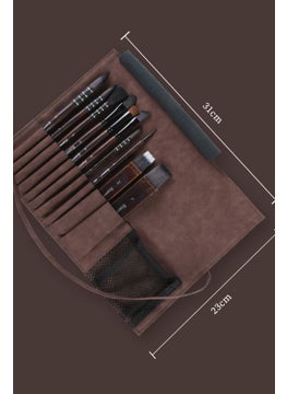 Vox Art Squirrel Bristle Artist Brush Set of 10 Brushes + Carrying Bag Gift  - Image 2