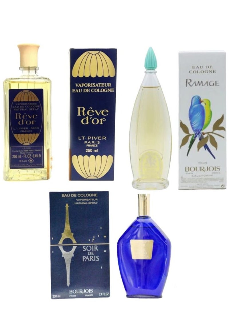 L.T Piver Paris Cologne Set Reve d'Or + Soir de Paris + Ramage 3 pcs  - Image 1