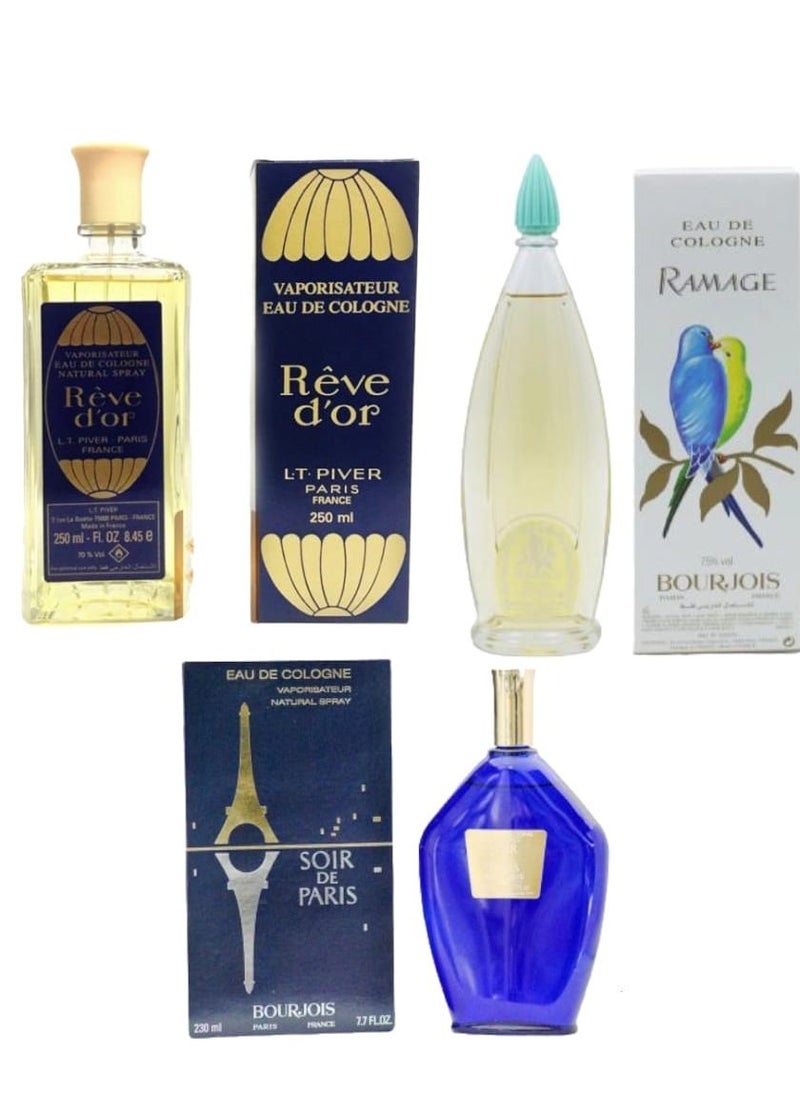 L.T Piver Paris Cologne Set Reve d'Or + Soir de Paris + Ramage 3 pcs  - Image 2