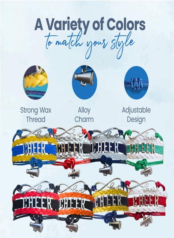 إنفينيتي كوليكشن مجموعة إنفينيتي - سوار التشجيع - مجوهرات إنفينيتي لوف قابلة للتعديل بألوان الفريق، مجوهرات وإكسسوارات التشجيع، هدية للمشجعات والفرق - Image 4