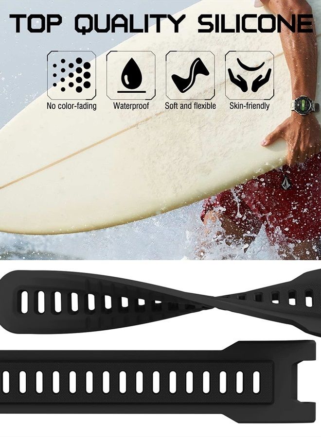 MoKo Sport Strap Compatible with Huami Amazfit T-Rex/T-Rex Pro, Soft Silicone Watch Band Adjustable Wristband Replacement Watchband with Tools, Dark Gray - Image 3