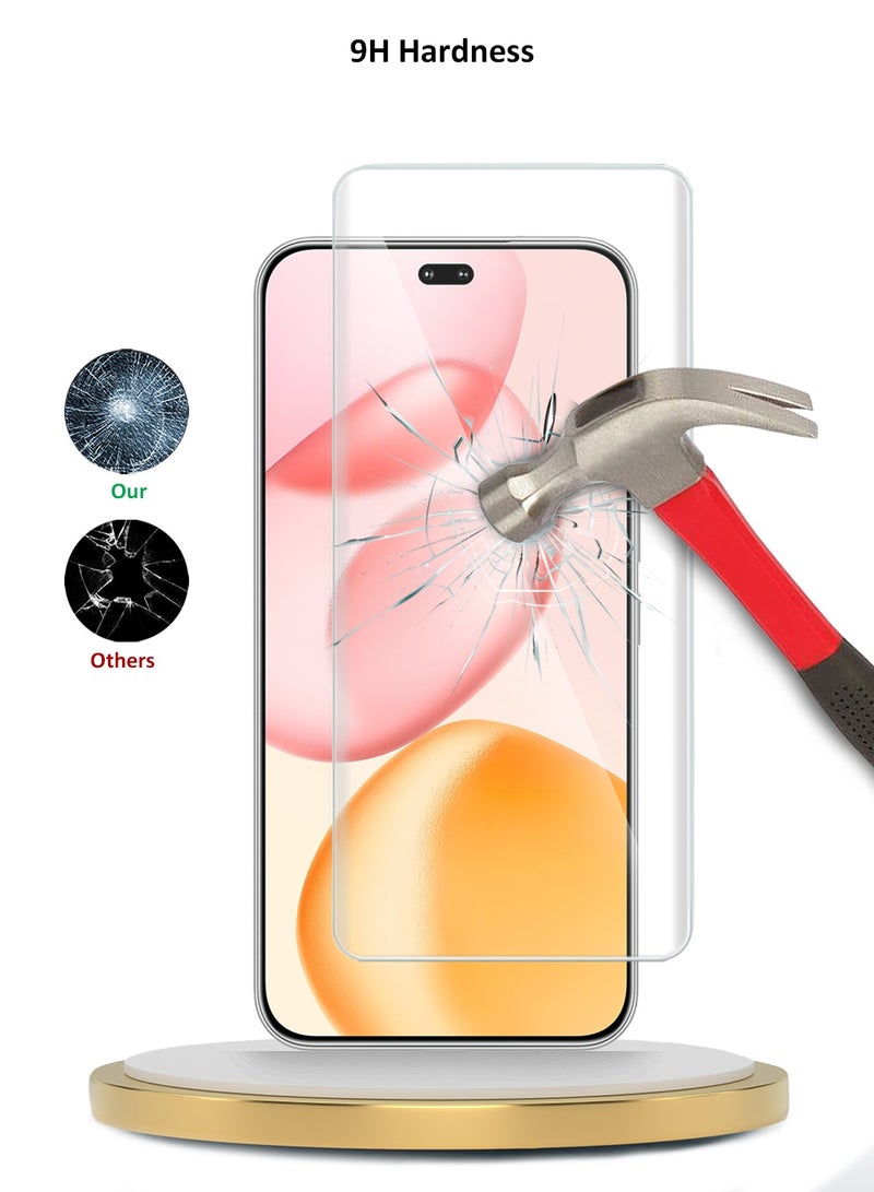 Wtech Honor 400 Pro 5G 2025 Premium Curved Edges UV Full Glue Full Cover Tempered Glass Screen Protector (MSGUCN) - Clear - Image 4