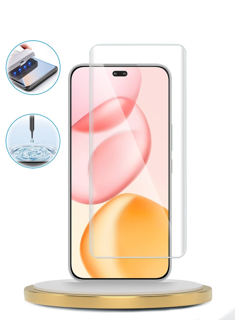 Wtech Honor 400 Pro 5G 2025 Premium Curved Edges UV Full Glue Full Cover Tempered Glass Screen Protector (MSGUCN) - Clear - Image 3