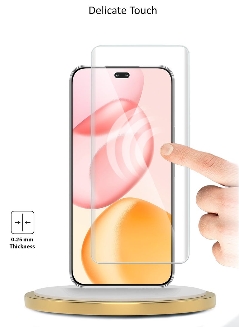 Wtech Honor 400 Pro 5G 2025 Premium Curved Edges UV Full Glue Full Cover Tempered Glass Screen Protector (MSGUCN) - Clear - Image 5