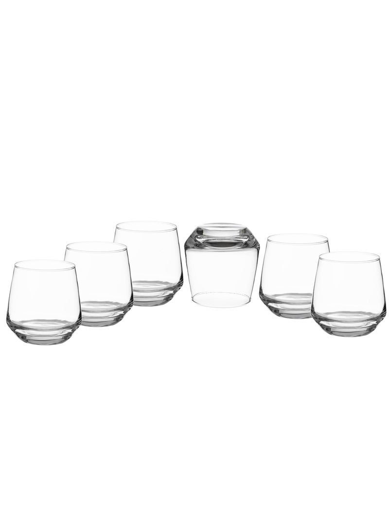 دانيا طقم 6 أكواب زجاج تركي فاخر – سعة 300 مل | تصميم أنيق وعصري لكل مناسبة - Image 2