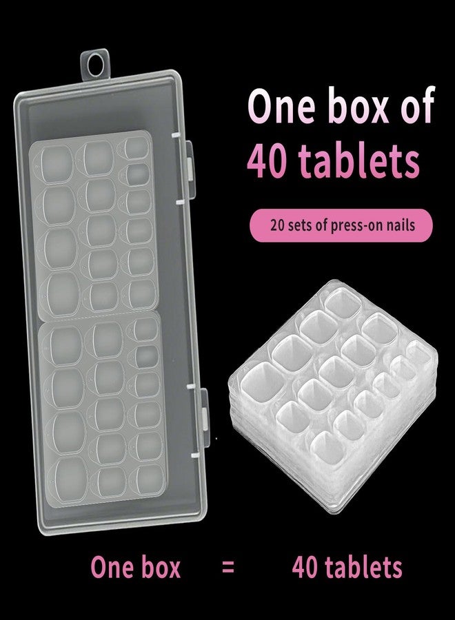 MESTYOICR Press on Nail Sticky Tabs, 600PCS Nail Stickers Adhesive for Press on Nails 15 Sizes, Fake Nail Tabs Glue for Nails Art, 40 Sheets - Image 4