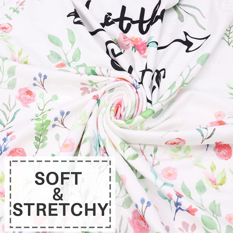 SWESEN Baby Car Seat Covers Girls, Little Sister Car Seat Canopy for Infant, Multiuse Nursing Covers, Floral Theme Newborn Carrier Cover Summer, Breastfeeding Scarf, Ultra-Soft Breathable - Image 2
