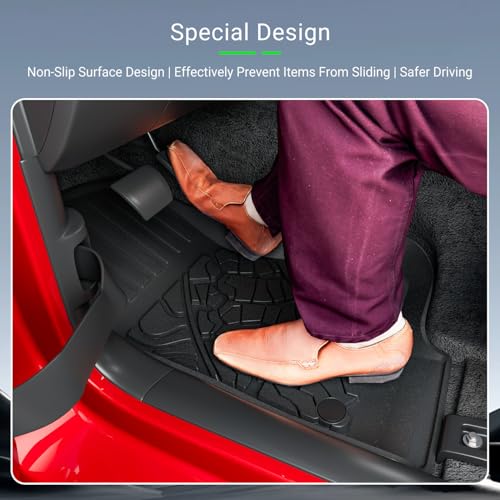 xipoqix Floor Mats Cargo Mat Backrest Mats Compatible with 18-25 Jeep Wrangler JL Unlimited 4X4 Cargo Liner Replacement for 18-25 Jeep Wrangler JL Accessories (Trunk Mat+Backrest Mats+Floor Mats) - Image 4
