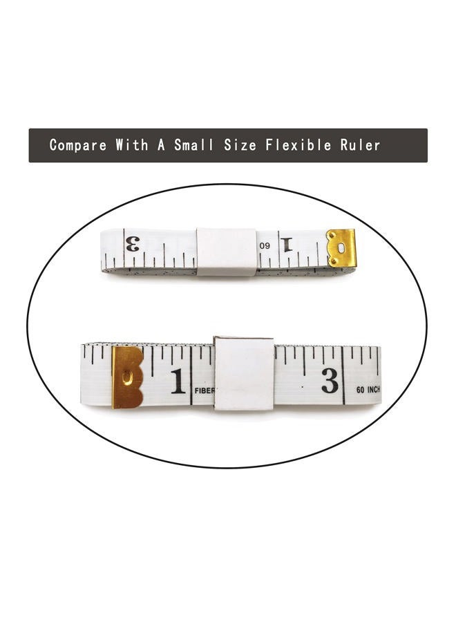 STAMI PLET 3 Pack Soft Measuring Tape for Body,Double Scale Fabric Craft Tape Measure Sewing Tailor Cloth Flexible Ruler for Weight Loss 60 inch/150cm,White - Image 5