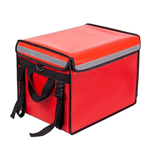 TooCust Red XXL Insulated Food Delivery Bag - 19.7" x 15" x 15", Commercial Insulated Pizza Delivery Bag with Divider, Waterproof & Foldable, 62L Can Hold Up to 7 Boxes of 14" Pizza Box - Image 1