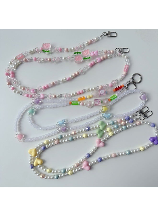 NIBEMINENT Phone Charm/ Chain Strap for Women Girls, Versatile Candy Color Cell Phone Case Lanyard Wrist Strap - Image 2