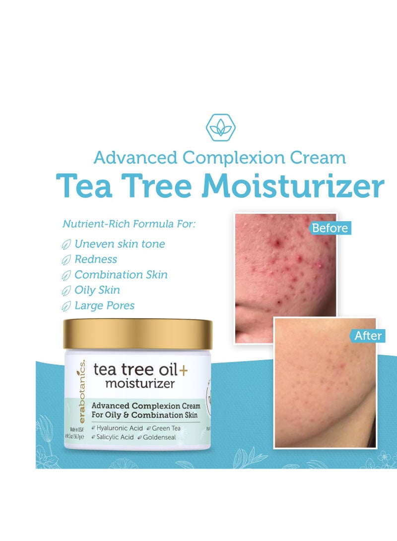 Era Organics Era Organics Tea Tree Cream Face Moisturizer for Oily Skin - Advanced 7X Balancing Oily Skin Moisturizer - Non-Greasy Moisturizer - Tea Tree Oil for Skin - Image 4