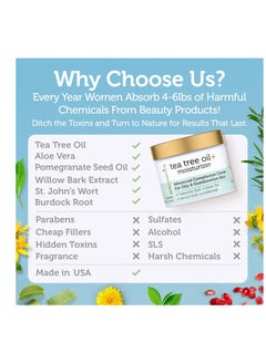 Era Organics Era Organics Tea Tree Cream Face Moisturizer for Oily Skin - Advanced 7X Balancing Oily Skin Moisturizer - Non-Greasy Moisturizer - Tea Tree Oil for Skin  - Image 2