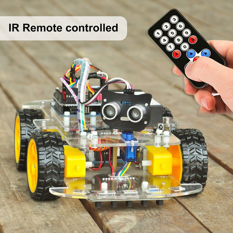 OSOYOO Robot Car Starter Kit for Arduino | STEM Remote Controlled App Educational Motorized Robotics for Building Programming Learning How to Code | IOT Mechanical DIY Coding for Teens Adults - Image 3