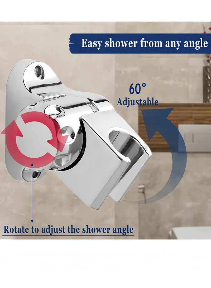 Lee Yon Shower Head Holder, Adjustable Shower Bracket for Handheld Shower Head, Sprayer Shower Holders for Home Bathroom, Silver - Image 4