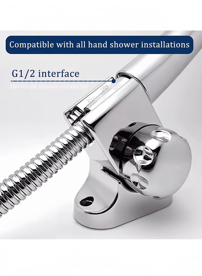 Lee Yon Shower Head Holder, Adjustable Shower Bracket for Handheld Shower Head, Sprayer Shower Holders for Home Bathroom, Silver - Image 5