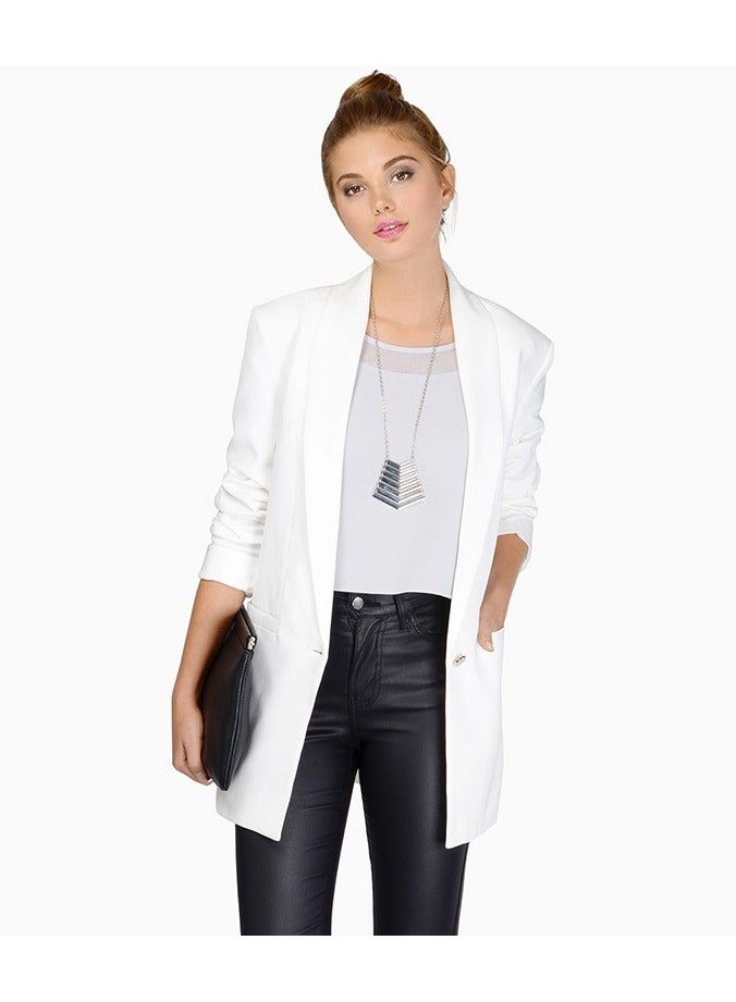 Shougu Medium To Long Style Commuter Slim Fit Suit Jacket For Women  - Image 1
