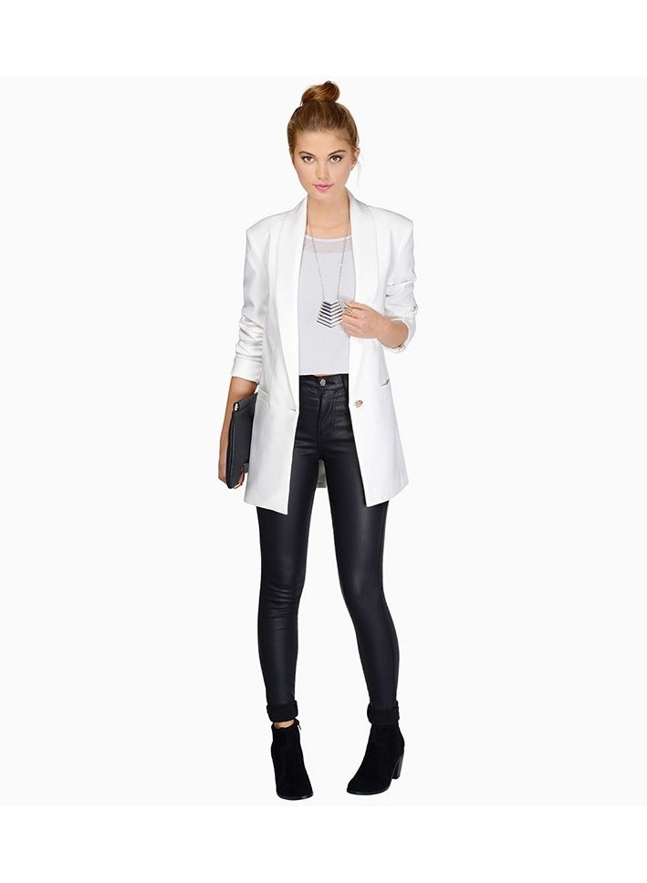 Shougu Medium To Long Style Commuter Slim Fit Suit Jacket For Women  - Image 2