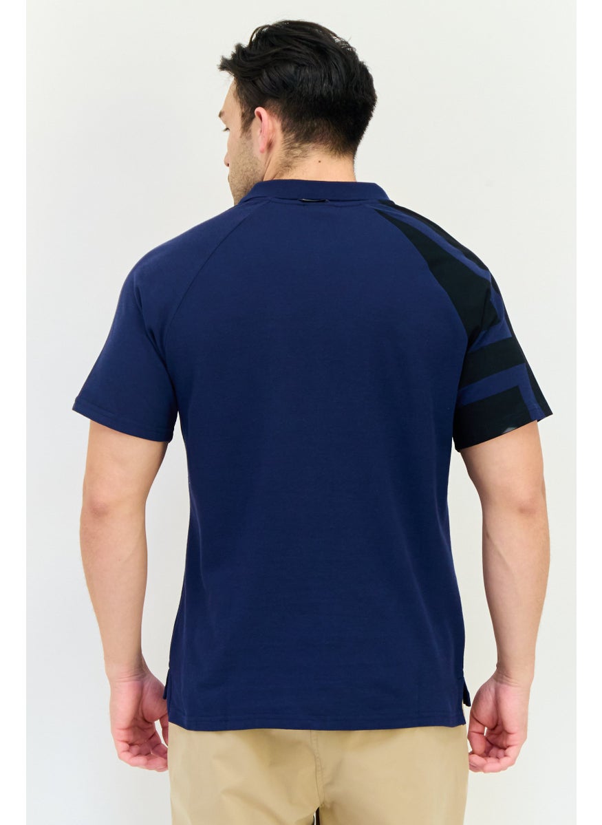 Nordland Men Regular Fit Short Sleeve Brand Polo Shirt, Navy  - Image 3