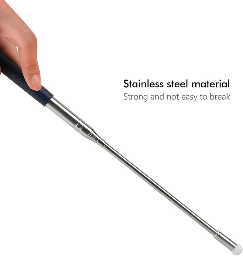 Pointer Sticks, Extendable Pointing Stick for Teachers, 2 Pieces 1m Retractable Telescope Pointer with Lanyards for Coach Class Classroom Whiteboard Post Pointer - Black - Image 5