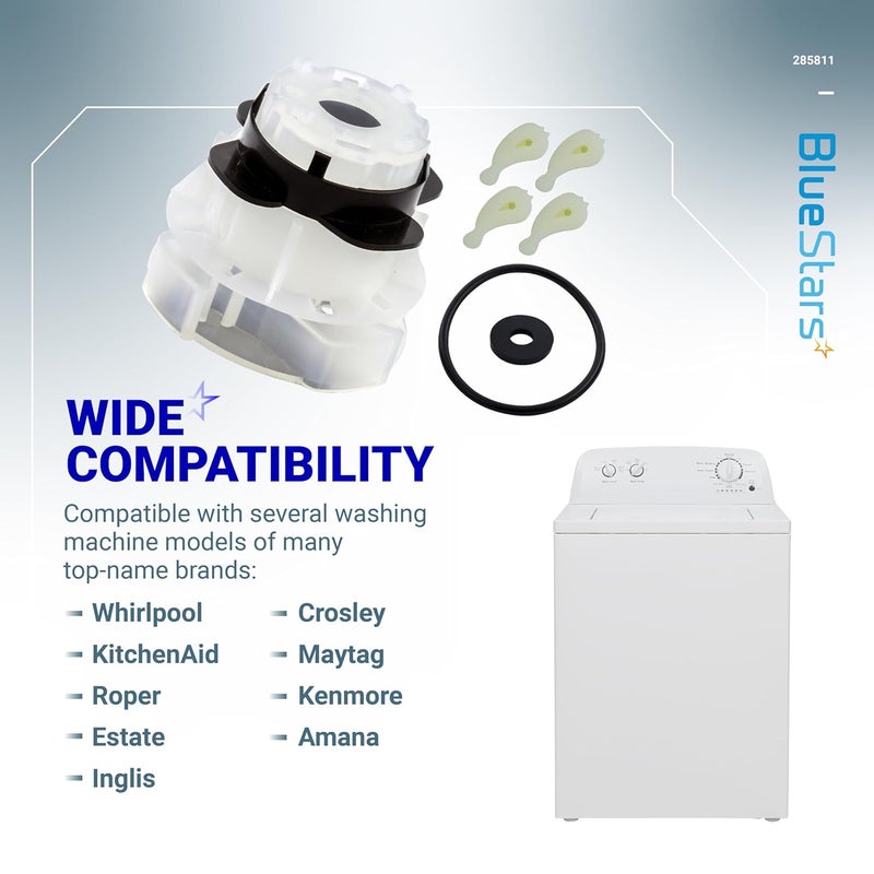 BlueStars Ultra Durable 285811 Washer Medium Agitator Repair Kit Replacement - Exact Fit for Whirlpool & Kenmore Washers - Replaces 3363663 AP3138838 PS334650 3347410 3948431 3351001 - Image 5