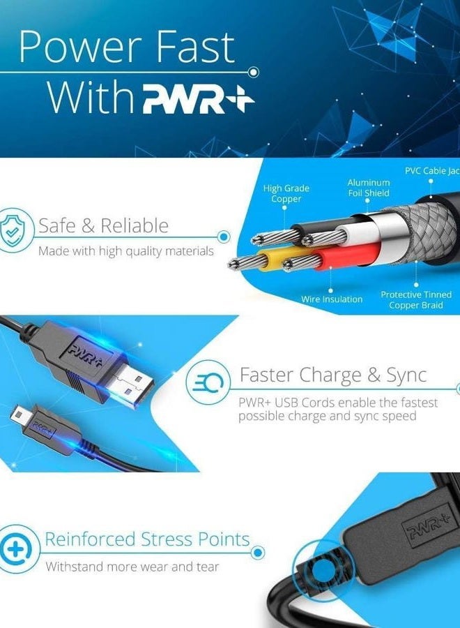 PWR+ 6Ft Long Midi Cable USB 2.0 Type-A to Type-B High Speed Cord for Audio Interface, Midi Keyboard, USB Microphone, Mixer, Speaker, Monitor, Instrument, Strobe Light System Laptop Mac PC - Image 2