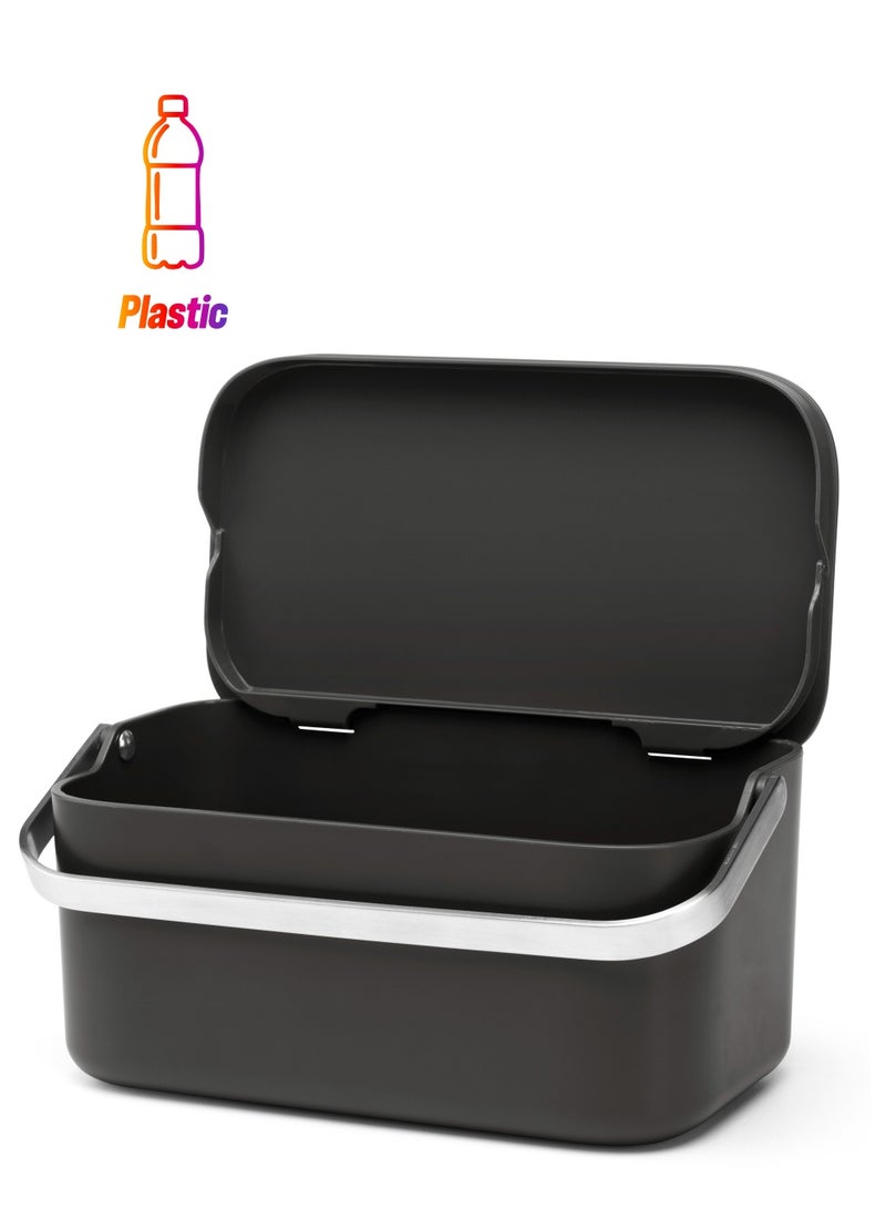 BRABANTIA SinkSide Food Waste Caddy, 1.8L Dark Grey - Image 1