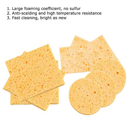 MEETOOT 6pcs Soldering Iron Cleaning Sponge 6x6cm Square Sponge High Temperature Sponge Welding Platform Sponge Welding Clean Pads - Image 2