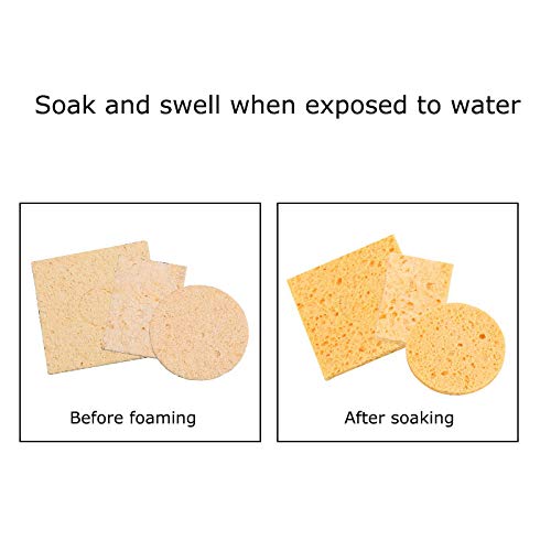 MEETOOT 6pcs Soldering Iron Cleaning Sponge 6x6cm Square Sponge High Temperature Sponge Welding Platform Sponge Welding Clean Pads - Image 3