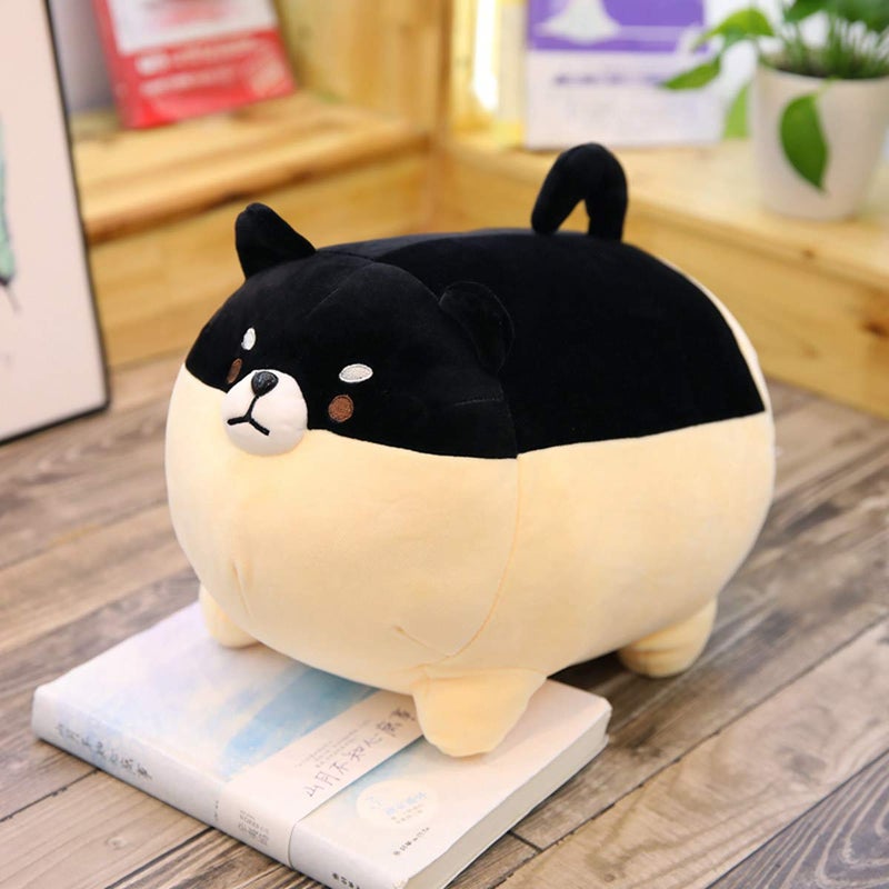 EHOTONG Shiba Inu Dog Plush Pillow  Corgi Stuffed Animal Plush Toy Hug Pillow Gifts for Girl Boy (Black  11.8in) - Image 2