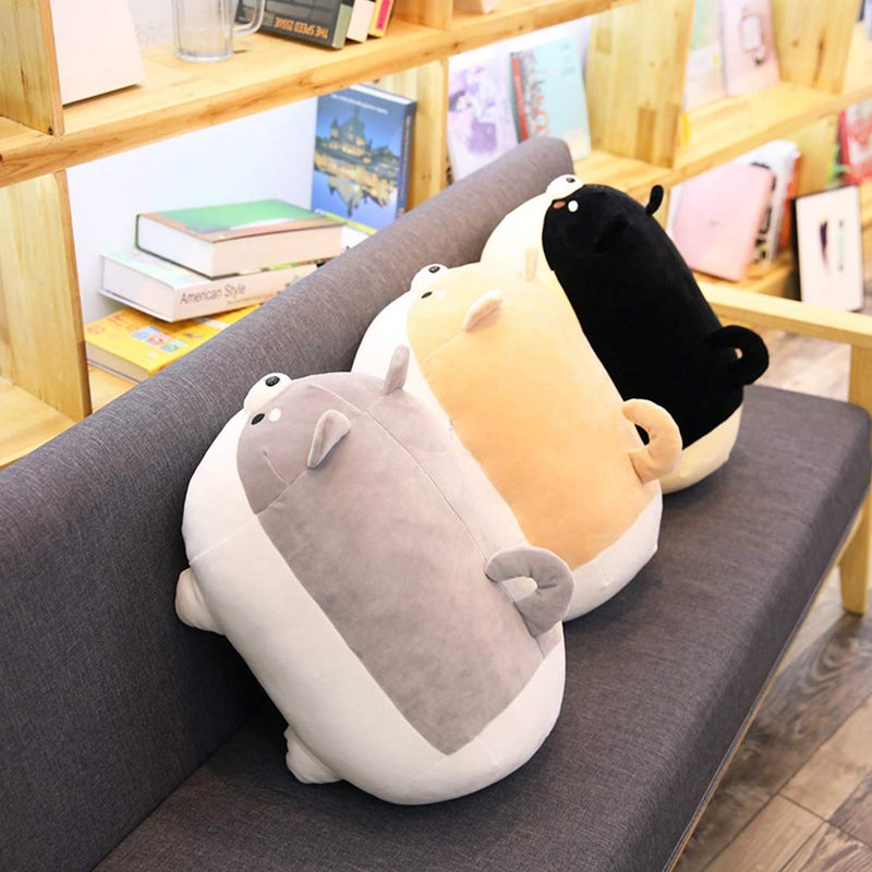 EHOTONG Shiba Inu Dog Plush Pillow  Corgi Stuffed Animal Plush Toy Hug Pillow Gifts for Girl Boy (Black  11.8in) - Image 5