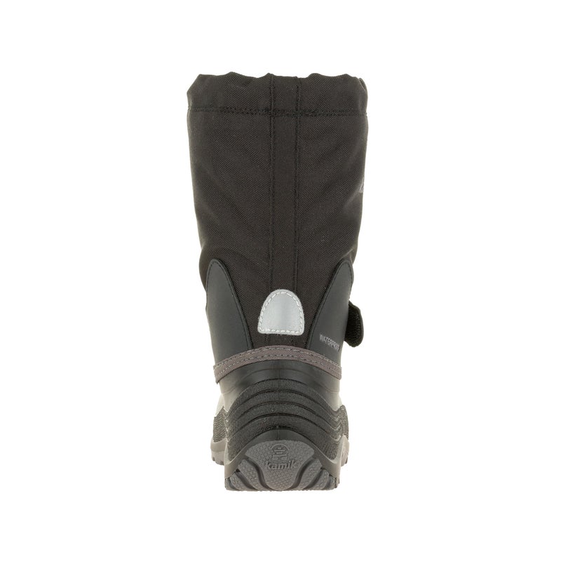 Kamik Waterbug 5 Kid's Winter Snow Boots, Waterproof & Insulated with Removable Liner, Black/Charcoal - 9 Toddler - Image 5