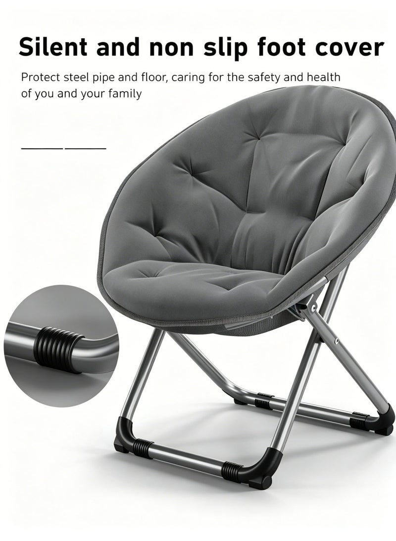 KIIUMI Furniture Chairs,Home Folding Lounge Fabric Chair,Large Saucer Chair,Ergonomic Recliner Chair,Widened Seat Design,Balcony Leisure Chair,Suitable for Outdoor and Indoor Use, Garden, Camping, Living Room or Bedroom - Image 5