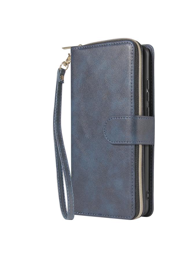 Zaboon Case For Huawei P30 Pro Zipper Wallet Bag Horizontal Flip PU Leather Case with Holder & 9 Card Slots & Wallet & Lanyard & Photo Frame - Image 2