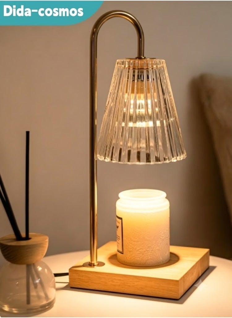 dida-cosmos Candle Heater Lamp Metal Simple Aromatherapy Lamp with Bulb and Light Control Suitable for Aromatherapy Candles, Jar Candles, Night Lights, Candle Lights - Image 1