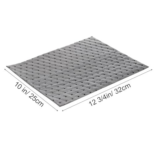 Okllen 100 Pack Oil Absorbent Pads, Single Weight Dimpled Pad, Oil Spill Mat for Absorbing Protecting Home Garage Basement, 13"x10", Grey - Image 2