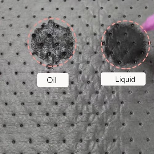 Okllen 100 Pack Oil Absorbent Pads, Single Weight Dimpled Pad, Oil Spill Mat for Absorbing Protecting Home Garage Basement, 13"x10", Grey - Image 3