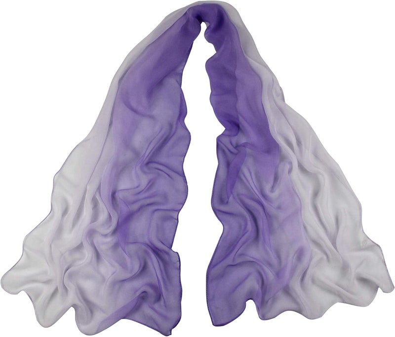 PANTONIGHT Long Chiffon Sheer Scarf Gradient Shaded Colors Lightweight Scarf For Womens - Image 1