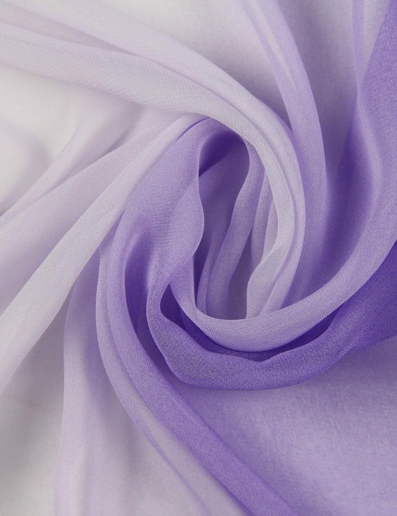 PANTONIGHT Long Chiffon Sheer Scarf Gradient Shaded Colors Lightweight Scarf For Womens - Image 3