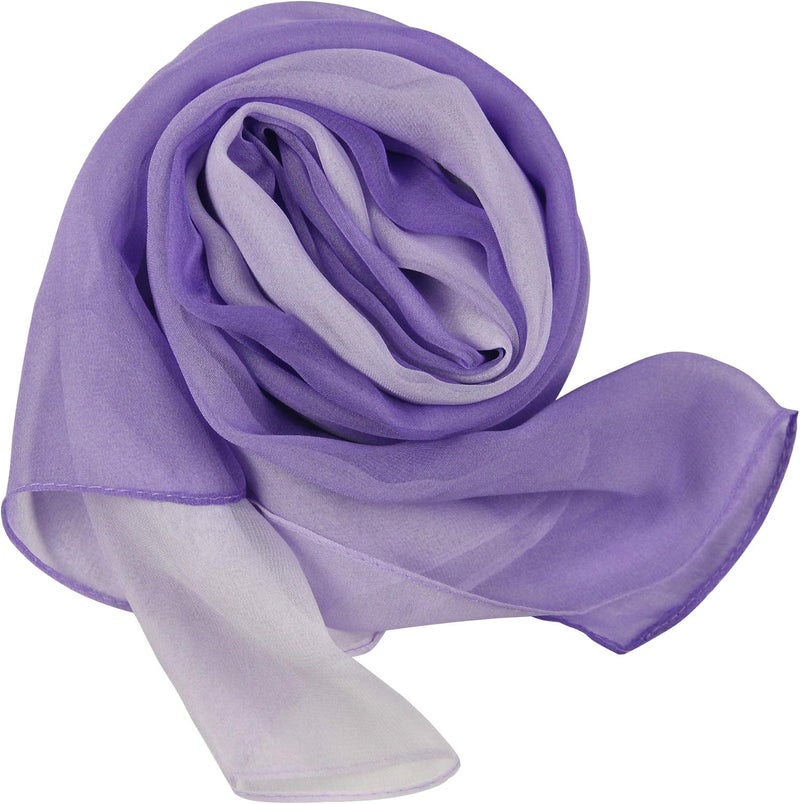 PANTONIGHT Long Chiffon Sheer Scarf Gradient Shaded Colors Lightweight Scarf For Womens - Image 4