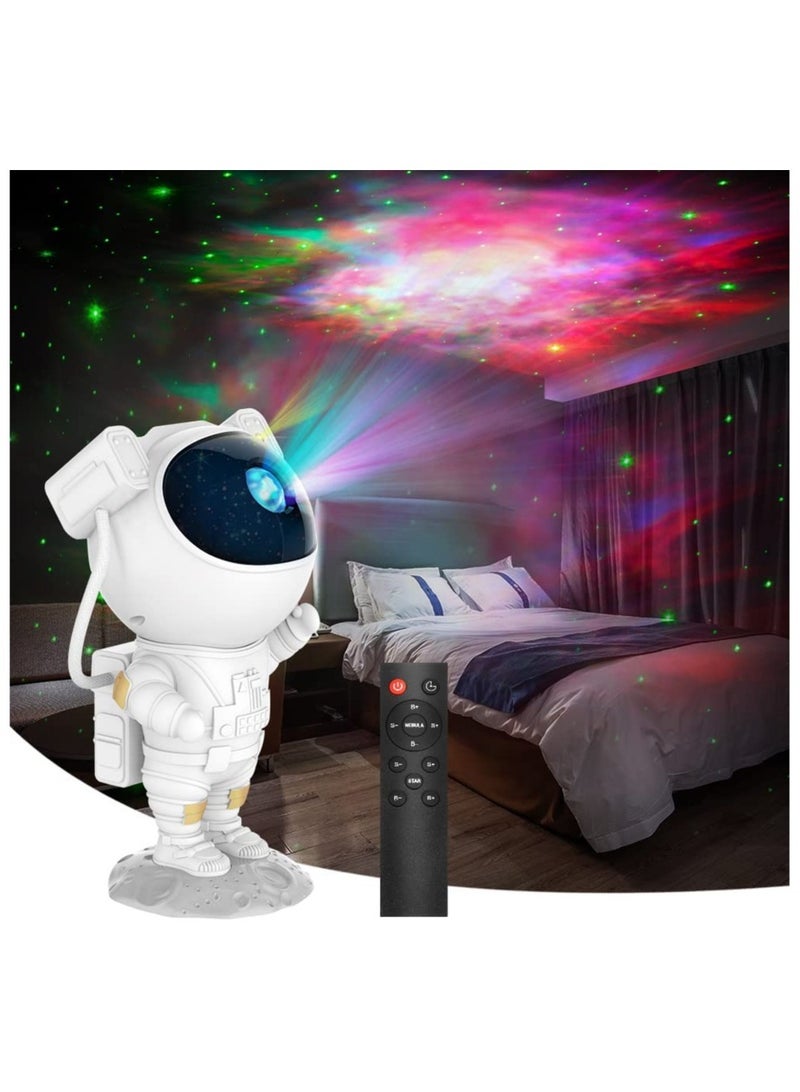 Kids Star Projector Night Light Astronaut LED Projection Lamp for Bedroom, Starry Night Light Projector with Timer, Remote Control and 360°Adjustable Head Angle,Right Galaxy Projector - Image 1