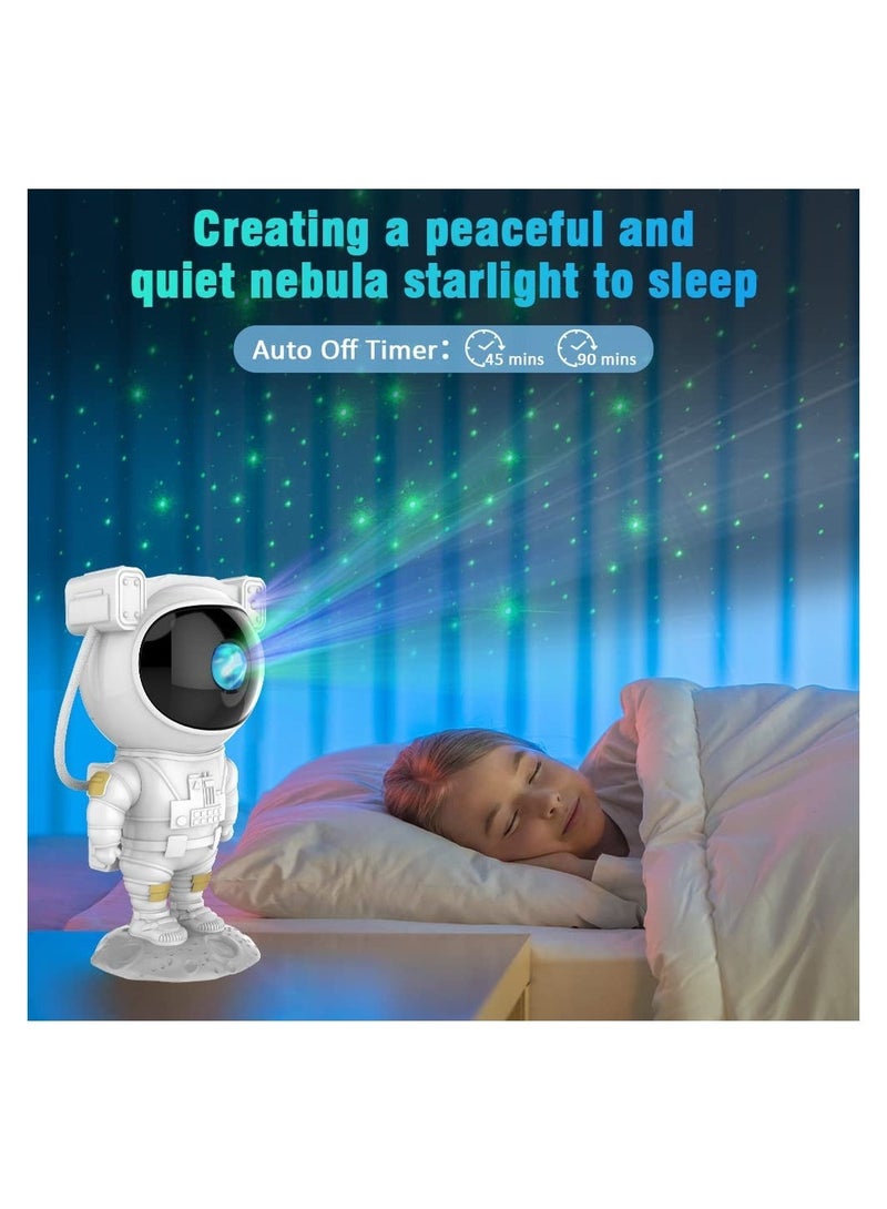 Kids Star Projector Night Light Astronaut LED Projection Lamp for Bedroom, Starry Night Light Projector with Timer, Remote Control and 360°Adjustable Head Angle,Right Galaxy Projector - Image 3