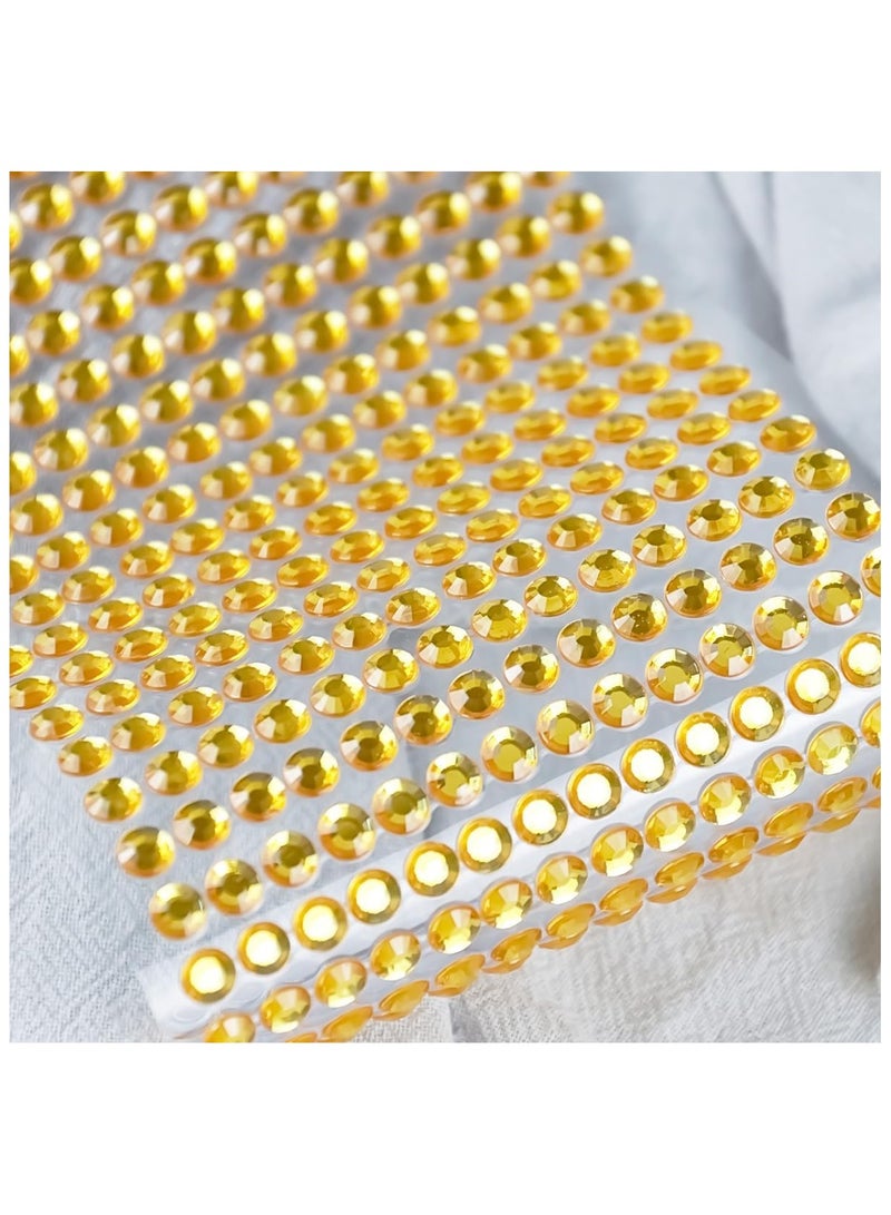 3090 Pcs 4 Sheets Rhinestone Stickers 3/4/5/6 mm Self Adhesive Craft Rhinestones Gems for Face Eyes Makeup Hair Body - Image 3